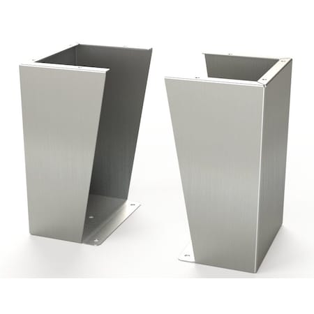 Saginaw Control & Engineering Floor Stand Kit, 18 in. H x 12 in. W x 9.13 in. L, 304 Stainless Steel, 1 PR SCE-FK1812SS